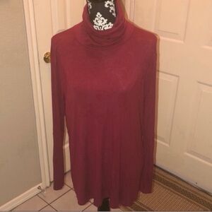 Rust open back turtleneck